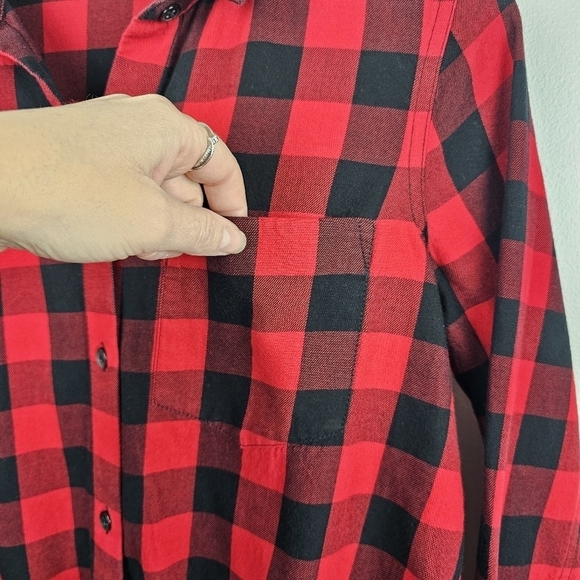 Madewell K2765 Buffalo Check Tie-Front Shirt, size Small - Picture 5 of 8